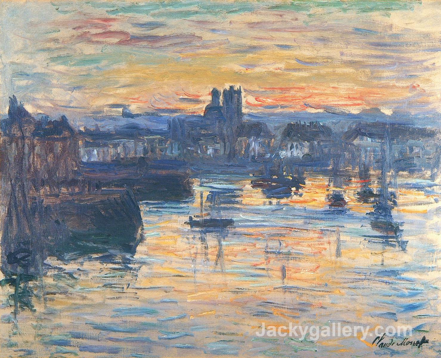 Port of Dieppe, Evening by Claude Monet paintings reproduction - Click Image to Close